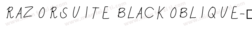 RAZORSUITE BLACKOBLIQUE字体转换